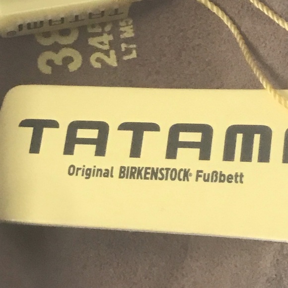 NEW BIRKENSTOCKS Blue Rhinestone Leather Suede Cork Sandals Tatami Size 38 US 7 - Picture 7 of 13